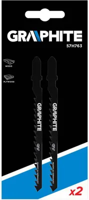 Produktbild von GRAPHITE - Graphite - Stichsägeblätter - Für Holz - Grob (2 Stück) -  EU -
