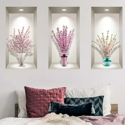 Produktbild von 3D-Blumenaufkleber, Kirschblütensträuße, 60 x 90 cm