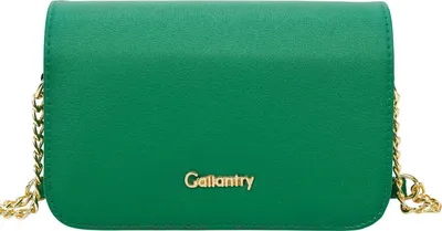 Image de Gallantry, sac à bandoulière Lisa grainé avec rabat et fermeture magnétique, vert
