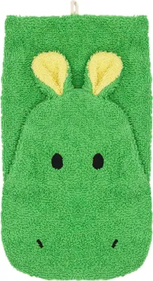 Produktbild von Fürnis Waschlappen mit lustigen Tiermotiven Klein 100% Bio Baumwolle GOTS 575 Nilpferd klein