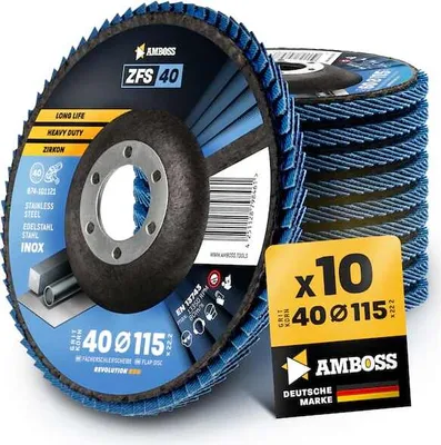 Produktbild von 10x Amboss ZFS Fächerschleifscheibe Korn:40 Ø115mm