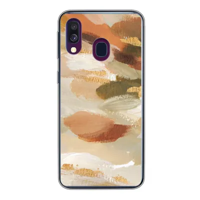 Produktbild von MuchoWow® Handyhülle Schutzhülle Hülle für Samsung Galaxy A40 Farbe - Gold - Braun Silikon Softcase Handy Hülle - Handy-Tasche