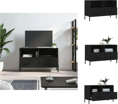 Produktbild von vidaXL TV-Schrank Schwarz 80x36x50 cm Holzwerkstoff -  TV-Möbel