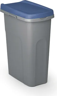 Produktbild von CASARIA® Mülleimer Küche mit Deckel 25L Geruchsdicht Müllbeutelhalterung Kunststoff Abfalleimer 39x24cm Bad Papierkorb Büro Mülltrennsystem Blau