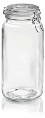 Produktbild von 15 Vorratsgläser, 2 l, Ø 9 cm, Höhe 26 cm, Glas, Edelstahl, Silikon