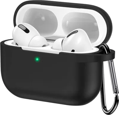 Produktbild von AVANA Hülle für Apple AirPods Pro Schutzhülle Silikon Cover Kopfhörer Slim Fit Case Tasche Schwarz