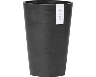 Produktbild von Blumensäule Ecopots Pisa Kunststoff Ø 21 cm H 29,8 cm dunkelgrau