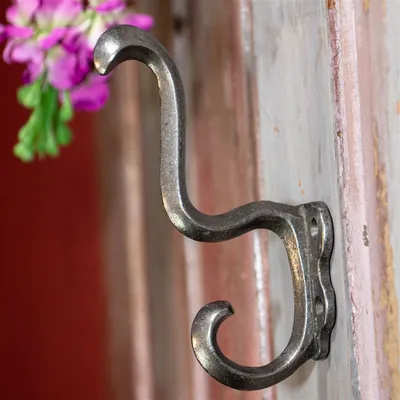 Produktbild von Kleiderhaken, Eisen, Silber, Wandhaken für Flurgarderobe, Keramik