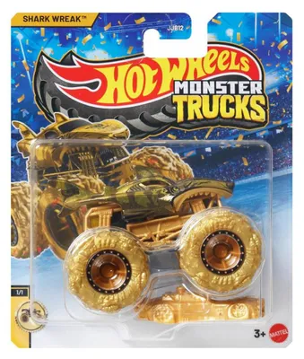 Produktbild von Hot Wheels Monster Trucks JJB12, Monstertruck- & Schienen-Set, 3 Jahr(e), Kunststoff, Metall, Gold