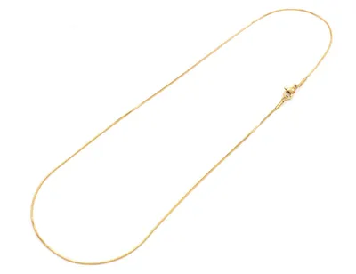 Produktbild von Vintageparts Schlangenkette Edelstahl 18k vergoldet 45cm Halskette