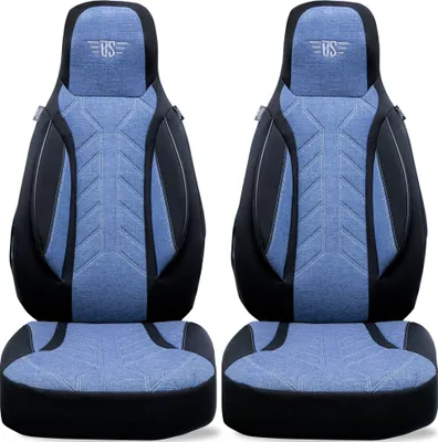 Produktbild von Schonbezüge Sitzbezüge für Smart Forfour W453 Bj ab 2014 in Schwarz/Blau PLKT206