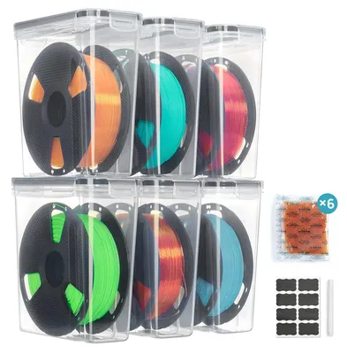 6er-Set Filament-Aufbewahrungsboxen, 4 l, luftdicht, stapelbar