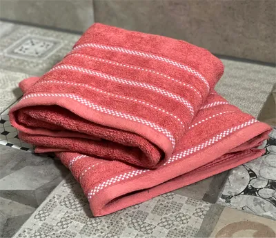 Produktbild von Handtuch Duschtuch Badetuch Frottier 100% Baumwolle Handtücher Typ674 Rosa 2er Set Duschtuch 140x70 cm