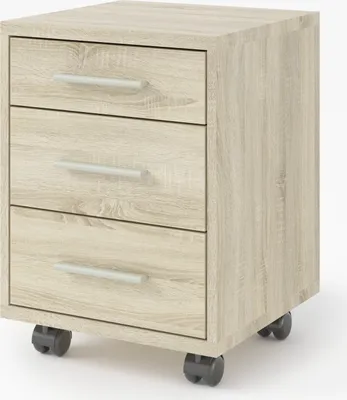 Zdjęcie produktu dla Rollcontainer >Clermont< (BxHxT: 40x56x40 cm) in Sonoma/Eiche - 40x56x40 (BxHxT)