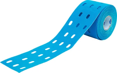 Immagine prodotto di Cure Tape Punch, nastro kinesiologico, nastro sportivo, 5 m x 5 cm, impermeabile, blu