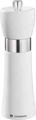 Imagen del producto de Zassenhaus, molinillo de sal, modelo HAMBURG, 18 cm, color blanco, referencia 21479, código 4006528021479