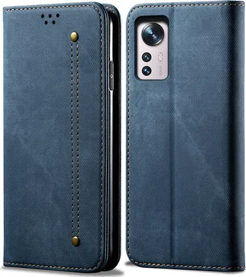 Obrázek produktu pro Xiaomi 12 Pro Pouzdro, Kožené Peněženkové Pouzdro s Magnetickým Uzavíráním a Stojánkem pro Xiaomi 12 Pro modré
