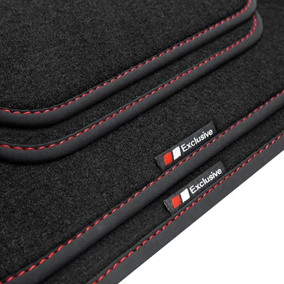 Produktbild von Exclusive Design Fußmatten passend für BMW X1 U11 / iX1 U11 xDrive ab 10/2022-, Naht:Rot