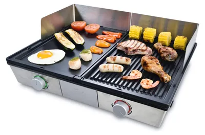 Produktbild von Solis Tischgrill, 2 Heizsystemen, 2200 W, spülmaschienenfeste Grillplatte