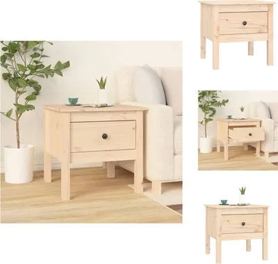 Immagine prodotto di vidaXL Tavolino 50x50x49 cm in legno di pino massiccio - Tavolini