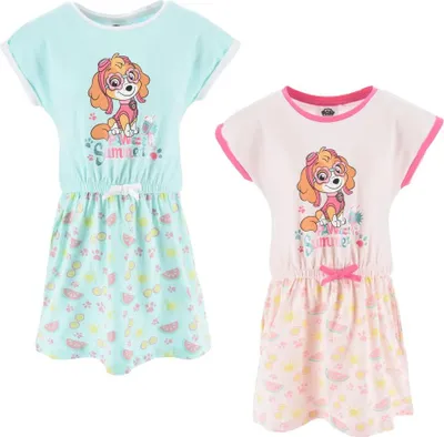 Produktbild von Paw Patrol Skye Kinder Mädchen kurzarm Kleid – Rosa / 98