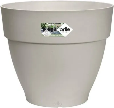 Image de Boule de jardin ronde - Pot de fleurs d'extérieur - Décoration de jardin - En plastique recyclé - 35 cm - Blanc