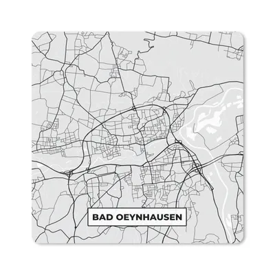 Produktbild von MuchoWow® Mauspad Mousepad Stadtplan - Karte von Bad Oeynhausen - Deutschland - Karte 20x20 cm - Mousepads - Maus Mat - Pad - Mausunterlage - Desk Mat - Bureauartikeln