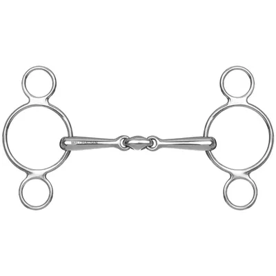 Immagine prodotto di Morso a 3 anelli doppio snodo, massiccio, 12,5 cm