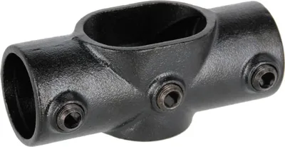 Produktbild von Rohrverbinder Kreuzverbinder schwarz 1 1/4" (42,4 mm), verstellbar 0-11° AVERDE