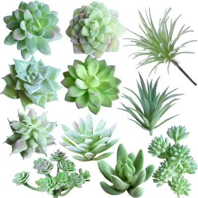Produktbild von 11 künstliche Pflanzen, künstliche Sukkulenten, Mini-Sukkulenten, künstliche Zimmerpflanzen, Schlafzimmerdekoration, Dekopflanzen, künstliche Pflanzen für Schlafzimmer und Büro