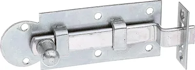 Produktbild von Alberts Fensterriegel | gekröpft, mit Schließblech | galvanisch verzinkt, dickschichtpassiviert | Platte 80 x 30 mm | 10er Set