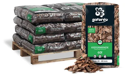 Produktbild von Galamio Rindenmulch Kiefer Grob 60l x 12 Sack 720l 12er Palette