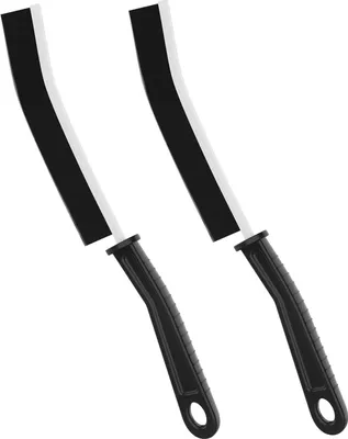 Image de 2 pièces - Brosse de nettoyage à fente étroite pour salle de bain et toilettes - Poils durs - Nettoyage de fentes étroites - Brosse pour joints de portes et fenêtres de voiture