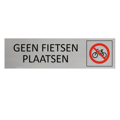 Produktbild von CombiCraft Aluminium Türschild mit Hier geen fietsen plaatsen 165x45mm