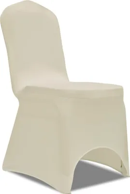 Produktbild von vidaXL 6 x Stuhlhusse Stretchhusse cremefarben