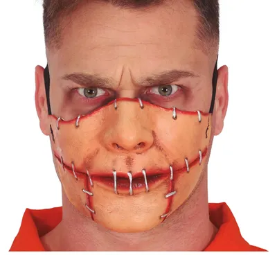 Produktbild von Guirca Latex Genähte Halbmundmaske One Size