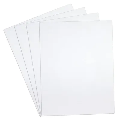 ABS-Kunststoffplatten, 4 Stück, 40x30 cm, 1,5 mm, Weiß