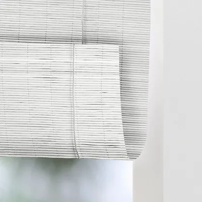Produktbild von SOLUNA Bambus-Rollo flach weiss 60x160 cm