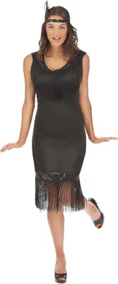 Immagine prodotto di Costume Charleston da donna in taglia forte nero - XXL