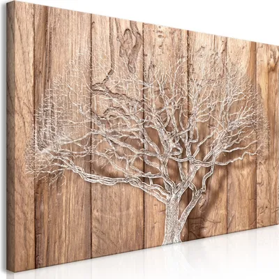 Produktbild von Wandbild Mega XXXL Baum 250x125 cm Einteiliger XXL-Format Kunstdruck zur Selbstmontage Leinwandbilder moderne Bilder DIY Wanddekoration Wohnung Deko Holz Bretter b-C-0046-ak-g