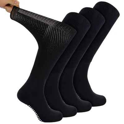 Produktbild von 4 Paar Kniestrümpfe Anti Rutsch Bambus Diabetikersocken | Socken Ohne gummi