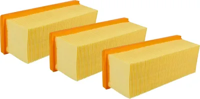 Produktbild von vhbw 3x Flachfaltenfilter Ersatz für Kärcher 6.414-498.0 für Staubsauger