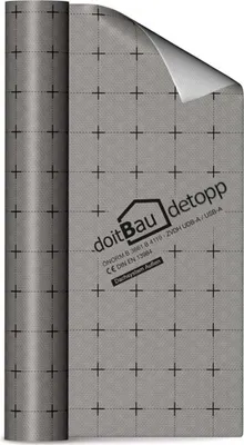Produktbild von detopp Unterspannbahn 1,5m x50m (75m², 150g/m²) – wasserdicht, diffusionsoffen, alterungsbeständig, Dachfolie, leicht verlegbar
