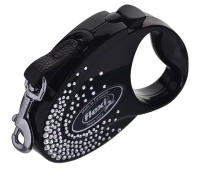 Produktbild von FLEXI Glam Splash Crystal  S - Dog Einziehbare Leine - 3 m - Schwarz
