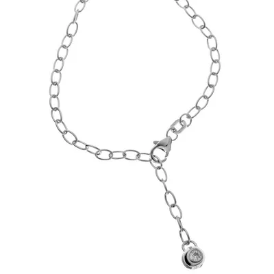 Produktbild von Miamar SFK01 Damen Fußkettchen Silber Zirkonia Weiß 25 cm