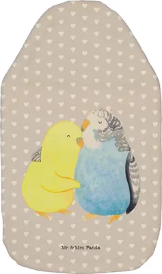 Produktbild von Mr. & Mrs. Panda Wärmekissen Wellensittich Liebe - Grau Pastell - Geschenk, wärmebeutel, Verknallt, Wärmflasche mit Bezug, Freundin, Umarmung, Wärmflaschen, Vertrauen