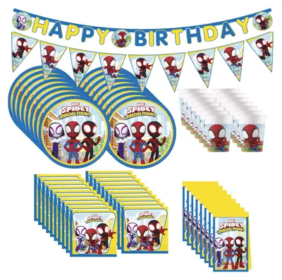 Produktbild von 61-tlg. Spidey & His Amazing Friends Party Set für Kindergeburtstag