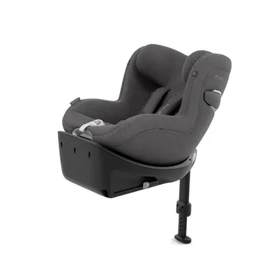 Productafbeelding van Cybex Sirona Ti i-Size Plus in Mirage Grey/Dark Grey – draaibare kinderstoel met ISOFIX, basis en LSP-bescherming, geschikt voor kinderen van 40-105 cm, vanaf de geboorte tot ongeveer 4 jaar