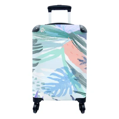 Produktbild von MuchoWow® Koffer Handgepäck Trolley Rollkoffer Kleine Reisekoffer mit 4 Rollen - Sommer - Laub - Blau - Grün - Cabin Size < 55x40x23 cm & 55x40x20 cm - Fotokoffer - Kabinenkoffer - Boardgepäck - Reise-Box - Reisekoffer - Reisegepäck - Koffer mit Bild - Trolley für Kinder