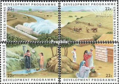 Produktbild von Briefmarken UNO - New York 1986 Mi 491-494 (kompl.Ausg.) gestempelt Entwicklungshilfe